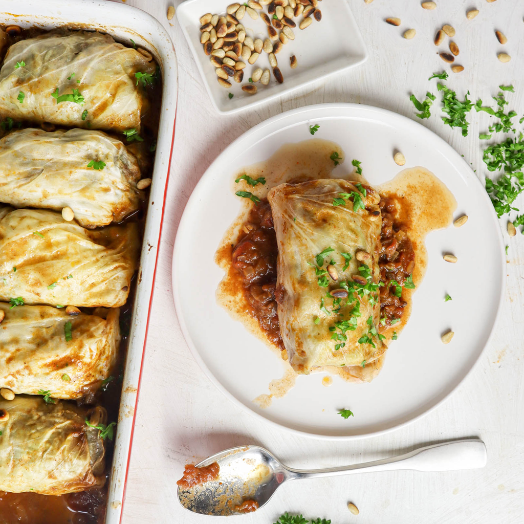 Stuffed cabbage rolls with fragrant Turkish spices