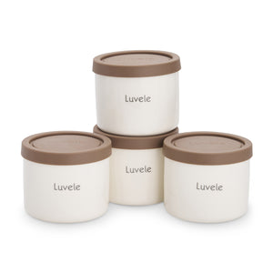 Luvele 4x 400ml keramické nádoby na jogurt | Vhodné pro jogurtovač Pure