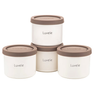 Luvele 4x 400ml keramické nádoby na jogurt | Vhodné pro jogurtovač Pure