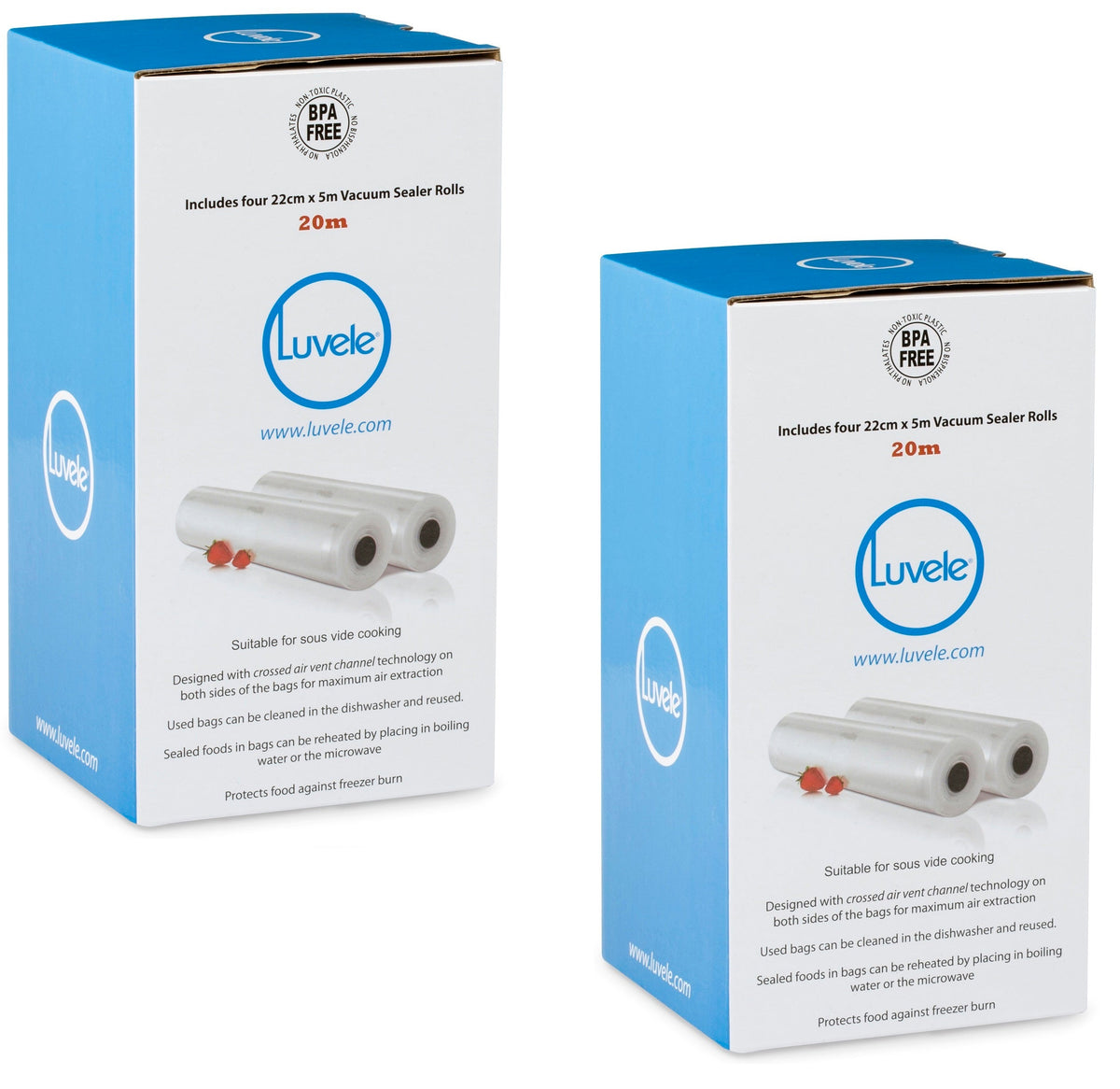 Role vakuových sáčků Luvele | 40 m sáčků po 22 cm (i na sous vide)