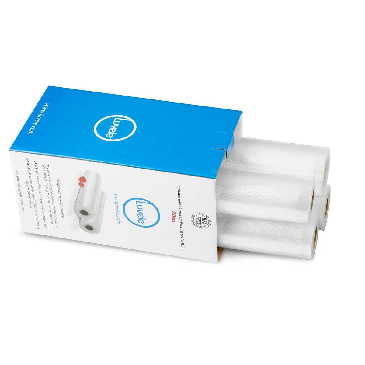 Role vakuových sáčků Luvele | 40 m sáčků po 22 cm (i na sous vide)